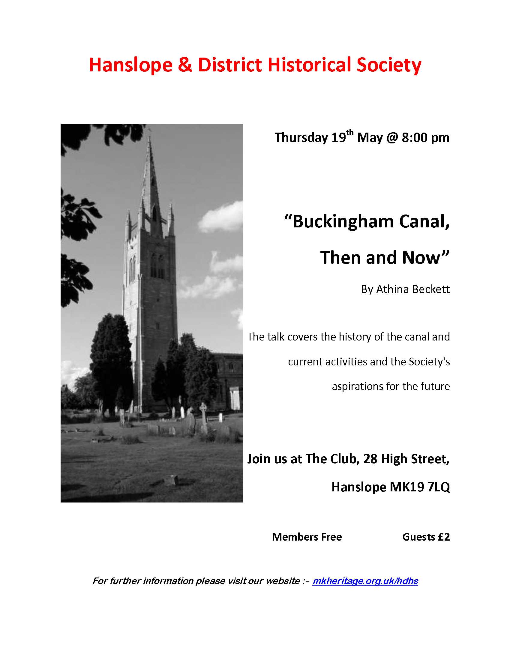 Historical Society May 16 Poster